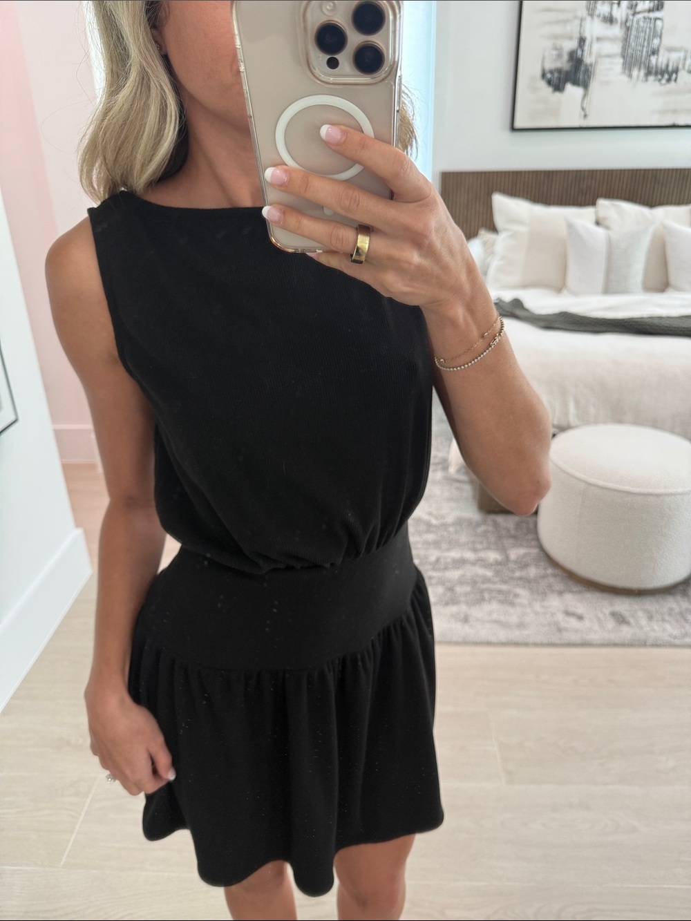 Lulu's Black Sleeveless Mini Dress